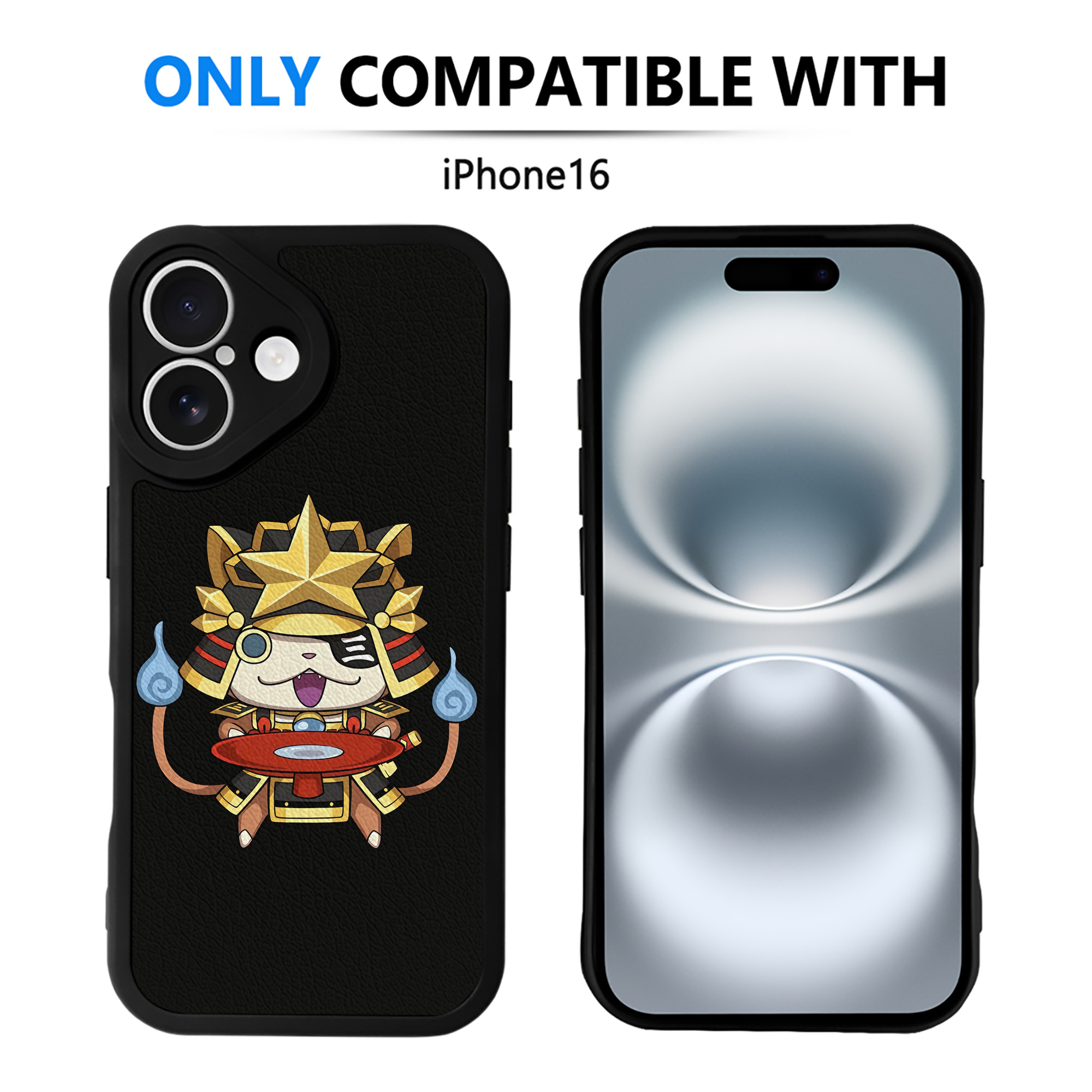 （画像用） 妖怪ウォッチ Yo-kai Watch 【iPhone 16シリーズ対応】シリコンスマホケース（レザー調） 材質：シリコン